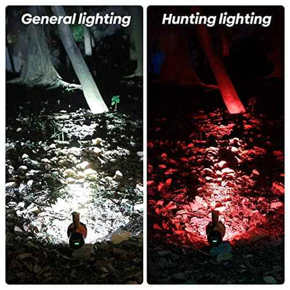 YIERBLUE Rechargeable Spotlight,Handheld Rechargeable Flashlight 200,000 Lumens LED, IP67 Waterproof 12 Hours Running for Boating, Camping, Hunting