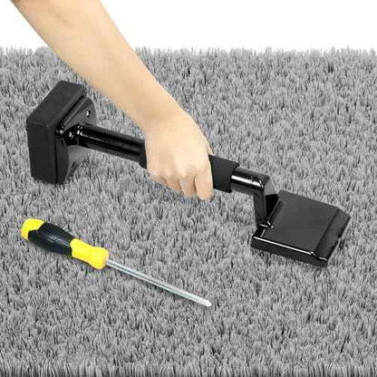 QWORK Economy Carpet Knee Kicker, 16-5/8" Non-Adjustable Carpet Stretcher Knee Kicker, Wide Steel Head 4-1/8" x 4-1/16"