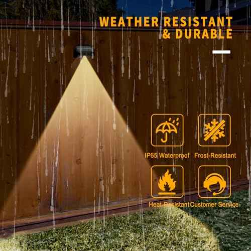 Solar Fence Lights Outdoor Waterproof, Solar Powered Fence Lights with Warm White & RGB Modes, Outdoor Wall Light Fixtures for Backyard, Patio, Deck Railing, Pool, Wall (WRGB 8 Pack)