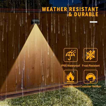 Solar Fence Lights Outdoor Waterproof, Solar Powered Fence Lights with Warm White & RGB Modes, Outdoor Wall Light Fixtures for Backyard, Patio, Deck Railing, Pool, Wall (WRGB 8 Pack)