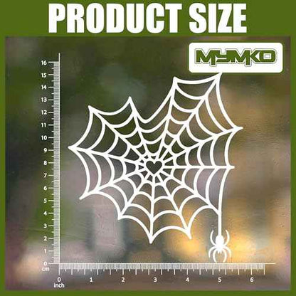 Spiderweb Decal, Aesthetic Animal Car Window Decals, 6 Inches UV DTF Tranfer Car Stickers, Funny Halloween Weatherproof Car Truck Window Bumper Sticker, Humor Car Decals for Boy Girl