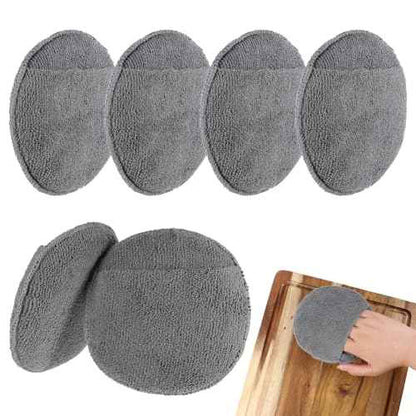 6Pcs Cutting Board Oil Applicator Microfiber Sponge Applicator for Wood Conditioner Leather Conditioner Applicators Versatile Polishing Sponges for Cutting Boards Wooden Furniture Leather Care