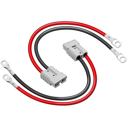 2 Pcs Battery Quick Connector, Anderson Connector 50A Kit, Plug 8 Guage 1.64ft Cables, 50A Battery Quick Connector, Anderson Connectors for Battery Cars, Sightseeing Cars, Tractors, Motors