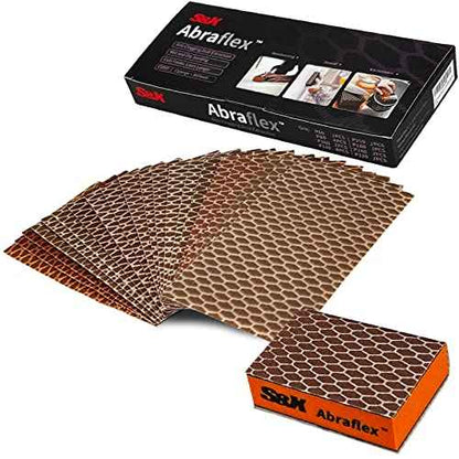 S&X Sanding Sponge Set 20-Pack of Hook and Loop Sandpaper Interchangeable 8 Assorted Grits - Wet and Dry, Anti-Clogging, Durable (20)