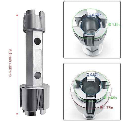 Tub Drain Remover Wrench, Heavy Duty Drain Wrench Aluminum Alloy Wrench for Install and Remove Most Bath and Shower Drains