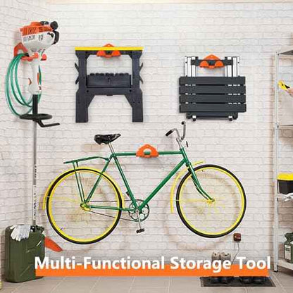 reliahom Weed Eater Hanger, Heavy Duty Garage Organization Trimmer Rack, Garden Power Tool Organizer for Hedge Trimmer, Garden Tools, Garage, 2 Pack