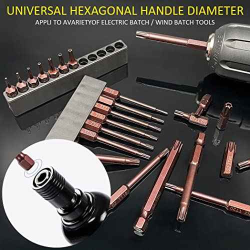 Torx Bits Set, PTSLKHN 24PCS Security Torx Bit Set, High Hardness S2 Alloy Steel, Magnetic, Anti-rust
