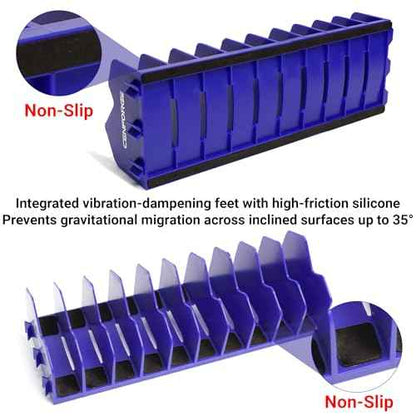 Cenfoge Plier Organizer, Plier Rack, Plier Holder and Cutter Organizer with Non-Slip Rubber Base, PlierOrganizer for Tool Box Drawer, 40 Slots, Tool Storage, Plier Rack (4 PC-Blue)