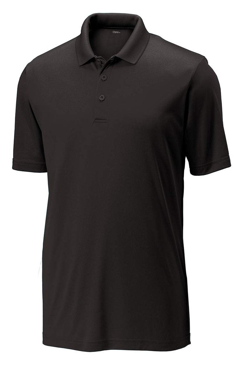 Opna Golf Shirts for Mens Regular, Big and Tall Size Golf Polos Dry Fit Shirts Short Sleeve (Black)