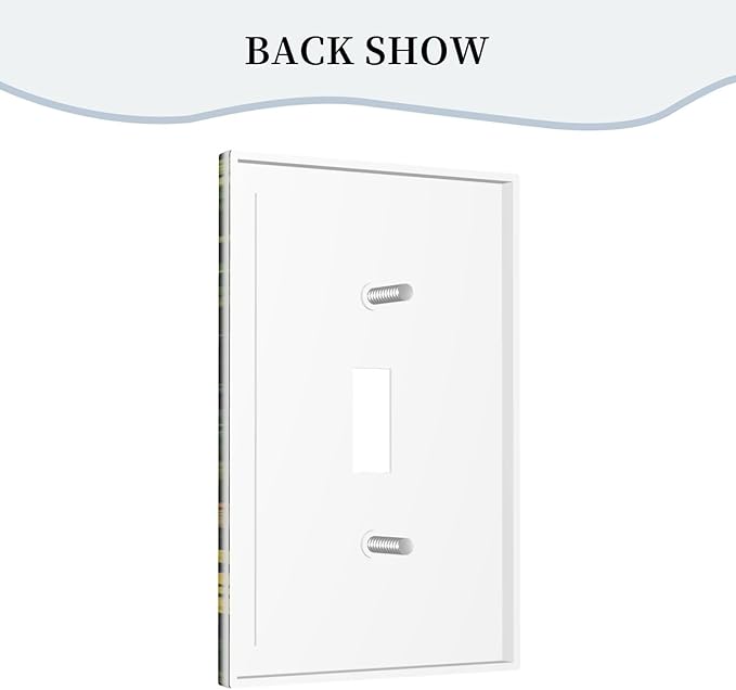 Mushrooms Forest Nature Botanical Art Light Switch Covers 1 Gang Single Toggle Wall Plate Decorative Switchcover Electrical Switchplate for Farmhouse Living Decor