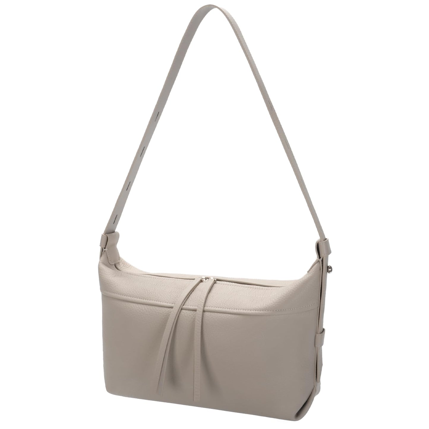 Genuine Leather Hobo Bags for Women Soft Real Leather Shoulder Hanbags Leather Trendy Crossbody Purses with Adjustable Strap (White)