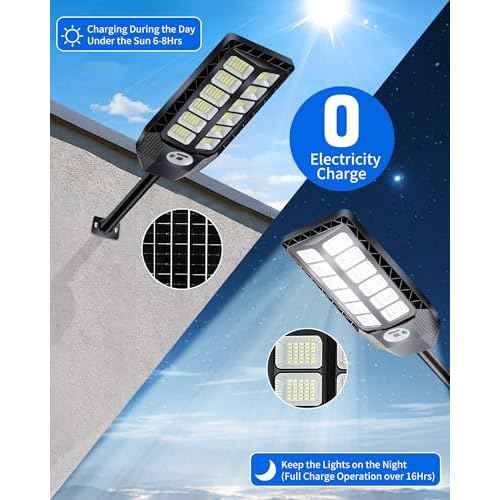 5000W Solar Lights Outdoor,IP66 Waterproof,Solar Powered Motion Sensor Street Light,6500K Dusk to Dawn 20000 Lumens LED Security Flood Light with Remote for Yard, Garden,Patio,Garage-1 Pack