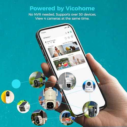 Vicohome DB3 2K Smart Video Doorbell with Chime, Home Security Battery Camera Wireless, Audible Alarm, Easy to Setup, Human Detection,Two Way Audio, 2.4GHz Wi-Fi, No SD Slot, 180 Days Exchange Policy