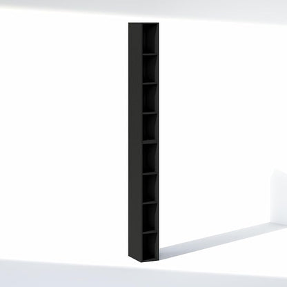 Furinno Fulda 8-Tier Closet Organizers and Storage, Open Shelf, Storage Organizer, 6-Inch Width, for Closet, Bedroom, Blackwood