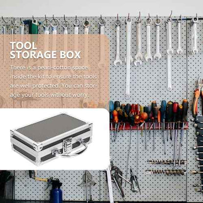 DOITOOL Aluminum Tool Chest Portable Tool Box with Padded Foam, Lockable Storage Toolbox for Measurement Instruments (18 x 11 x 5.5cm)