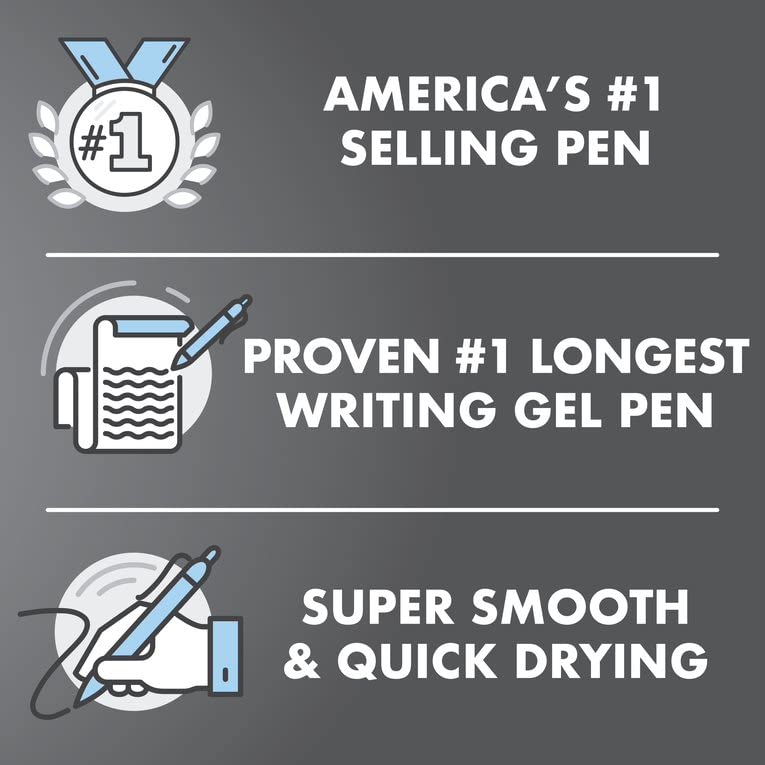 Pilot G2 Premium Gel Roller Pens 0.7, Fine Point Smooth Writing Pens Black, Pack of 20