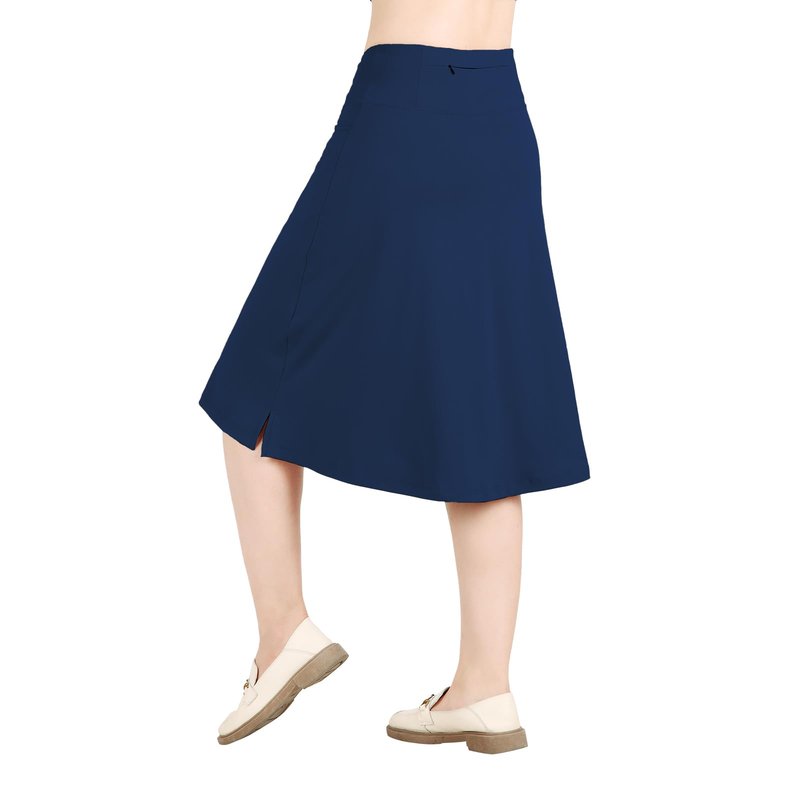 CZRLHYT Women's Athletic Skirts Running Skorts Midi Skirt Navy S
