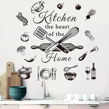 Wall Stickers Kitchen Quotes Wall Decals Wall Art Decals for Kitchen Dining Room Restaurant Vinyl Wall Sticker Peel and Stick Wall Decoration
