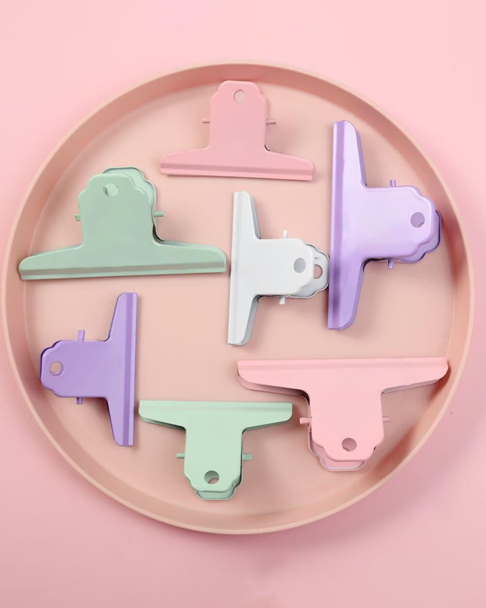 2PCS Extra Large Binder Clips Metal Bulldog Clips Large Paper Clamps Holder Chip Clips for Home School Office Drawing Bag White 4inch