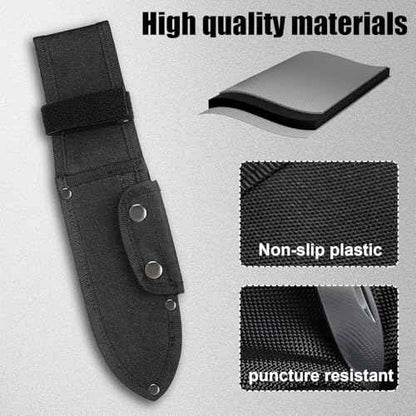 Universal Knife Sheath,Oxford Chef Knife Sheaths for Fixed Blade Knives, Knife Scabbard Cover, Shop Knife Sheath Knives Sleeves Case Edge Guards Blade Protectors for Outdoor (Black, 5.5 x 2 Inch)
