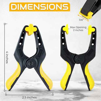 10 Pack Heavy Duty Clamps - 4 Inch Clamps for Ballon Arch with textured handles - Heavy Duty Clips for Backdrop, Photography and Home Improvement