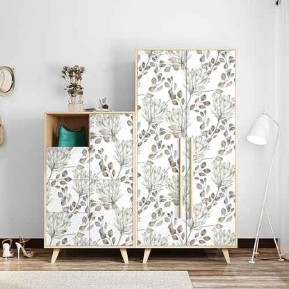 CiCiwind Floral Wallpaper Peel and Stick Wallpaper for Bedroom Bathroom Boho Leaf Contact Paper Textured Self Adhesive Removable Botanical Eucalyptus Vinyl Wall Paper 17.3" ¡¿ 197"