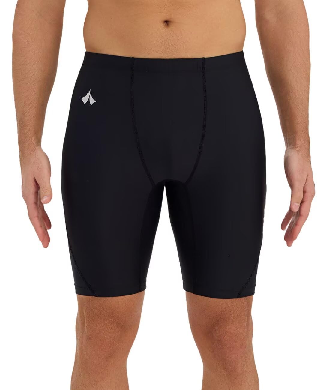 Eteoepo Swim Jammers for Men Athletic Training Endurance Swimsuit Durable Team Lap Swimming Racing Competition Swimwear(Black01,M)