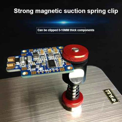 HZY Soldering Helping Hand 4Pcs PCB Circuit Board Holder ESD Safe - Metal Magnetic Fixture Tower Spring Clamp PCB Holder Fixtute for Circuit Boards Electronic Repairing Soldering Desoldering Rework