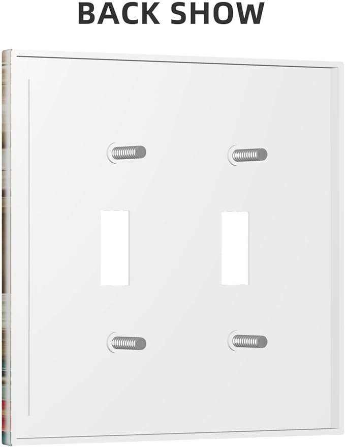 Asian Palace Traditional Bridge Cherry Blossoms Light Switch Covers Double Toggle 2 Gang Wall Plate Dual Decorative Switchplate Electrical Faceplate for Farmhouse Decor