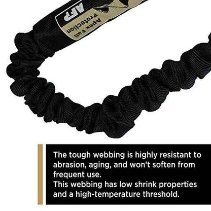AFP 6 FT Single Leg Internal Shock Absorbing Safety Lanyard with Dual Snap Hooks