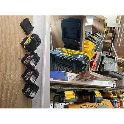 Battery Holders for Dewalt 20V Mount Dock Fit for 20V 60V (No Battery), 5 Pack Battery Dock Holder Fit for DCB200 DCB203 DCB205 DCB206 Batteries (Black)