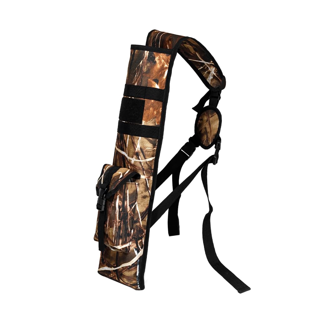 PSKOOK Archery Lightweight Back Arrow Quiver, Adjustable Quivers for Arrows with Molle System Shoulder Arrows Holder Hanged Target Shooting Quiver for Bow Hunting & Target Practice