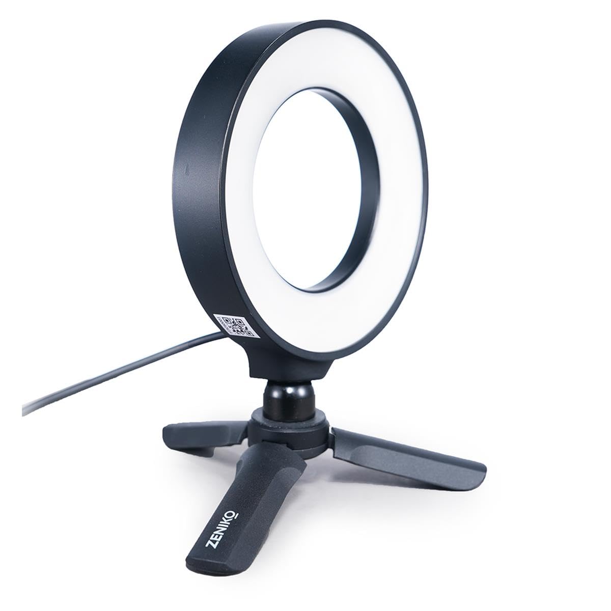 ZENIKO CR5 Video Conference Lighting Kit, 5" Ring Light Clip on Laptop Monitor, Desk Light with Stand Tripod, Bi-Color CRI >95 for Webcam Lighting, Zoom Lighting, Broadcasting, Live Streaming