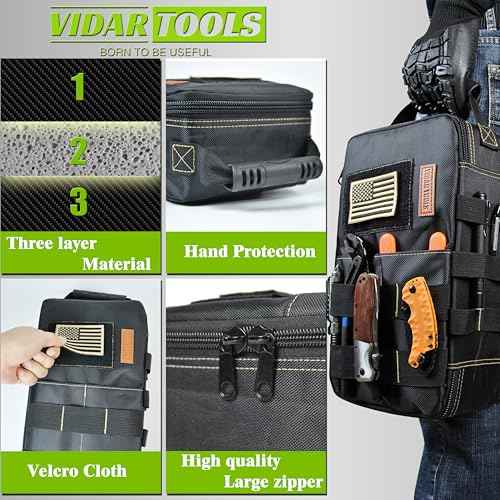 Small Tool Bag/pouch Organizer,Meter/EDC/Compact Tool Bag.Heavy Oxford cloth and large zipper,Suitable for various small tools.