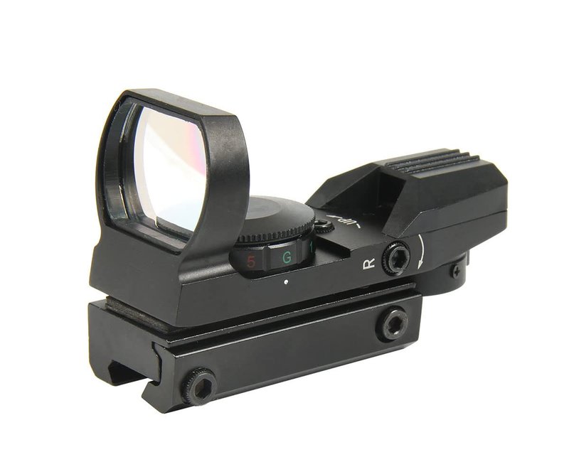 TACFUN Red and Green Reflex Sight with 4 Reticles, 3/8" Dovetail Mount for Airgun Airsoft and .22 RF