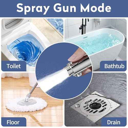 SINGSUO Bathtub Faucet with Sprayer, Filtered Shower Head Attaches to Tub Faucet, Metal Tub Tap with Sprayer, Bathtub Shower Attachment with 3 Adapters, 3-Mode Shower Head with ON/OFF Button (Chrome)
