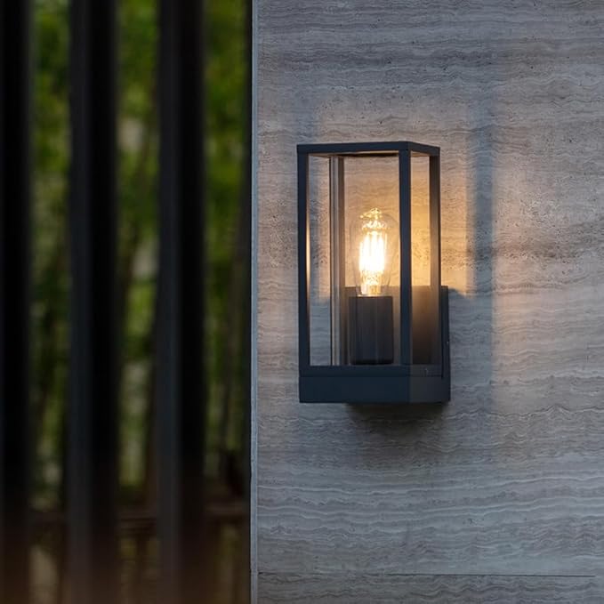 Outdoor Light Fixture Wall Sconce, Anti-Rust Porch Lights, Aluminum Exterior Lighting fixtures, Waterproof Wall Sconce Lantern Lamp,Patio, Garage, Doorway, Entryway
