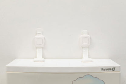 YEYA Upgraded No Drill Furniture Anchors for Baby Proofing, Anti-Tip Adjustable Straps, 4 Pack