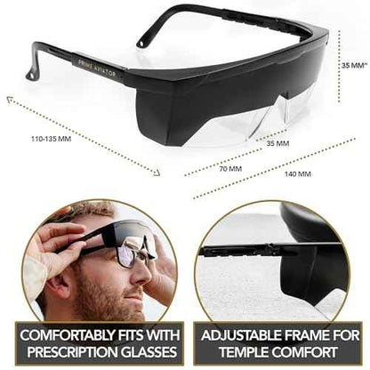 FOGGLES IFR Flight Training Glasses - Pilot Training & Simulating IMC, Sun Glare Protection, Adjustable Temples for Comfort, Blockalls, Hard Case