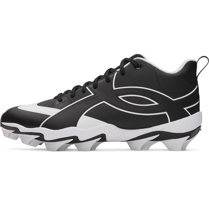Under Armour Men's Leadoff Icon Mid Baseball Cleats, (001) Black/Black/Anthracite, 12.5, US