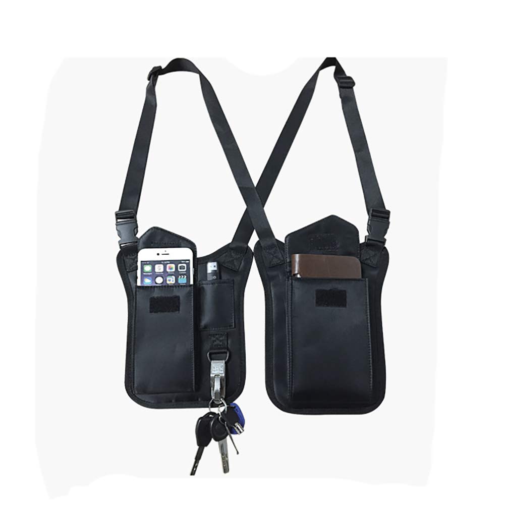 Anti-Thief Hidden Underarm Shoulder Bag, Concealed Pack Pocket, Multi-Purpose Men/Women Safety Double Storage Armpit Holster Tactical Bag for Travel Outdoors