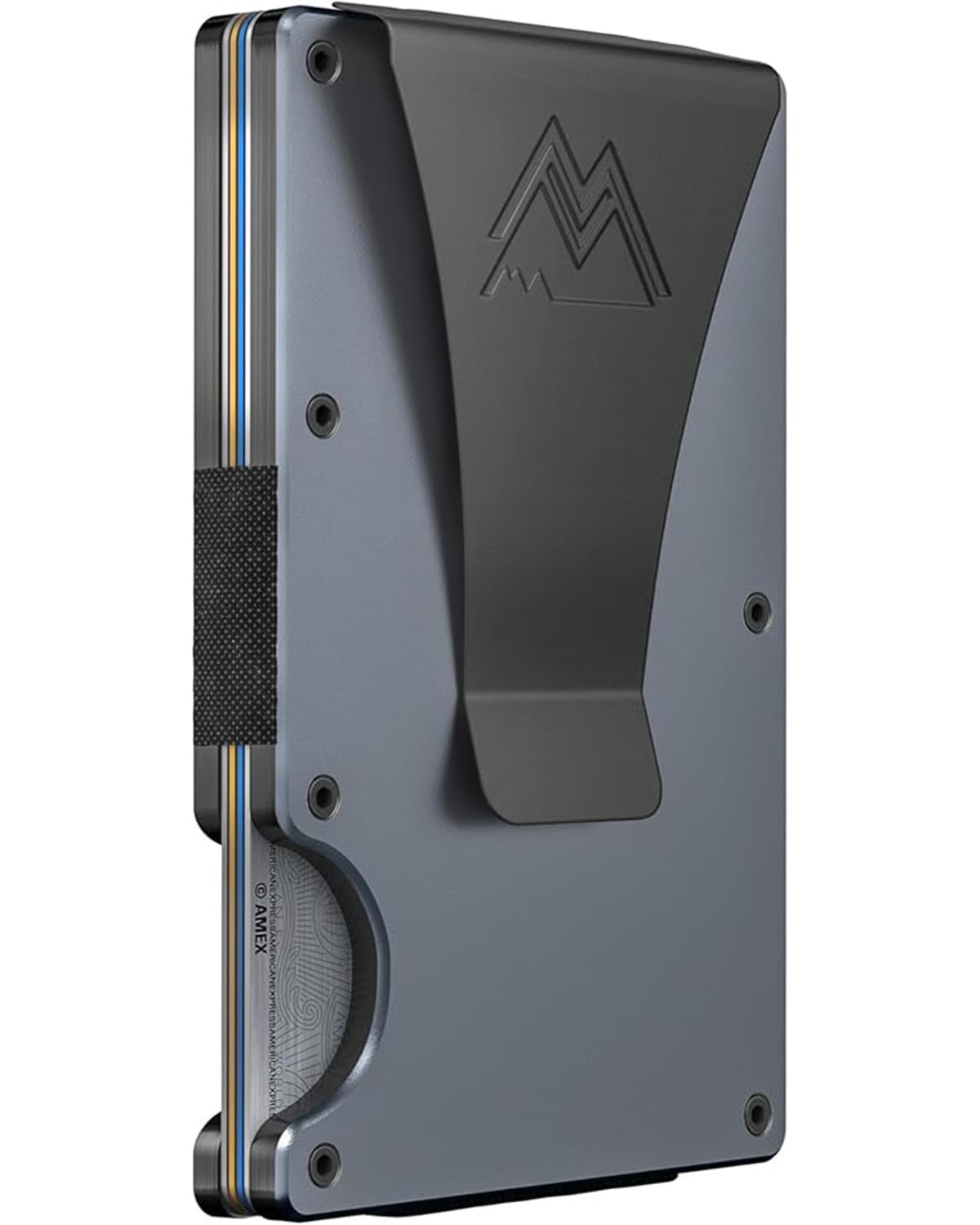 Mountain Voyage Co Minimalist Wallet for Men & Women - Slim RFID Wallet, Scratch Resistant, Credit Card Holder & Money Clip, Easily Removable Money & Cards, (Gunmetal Titanium)