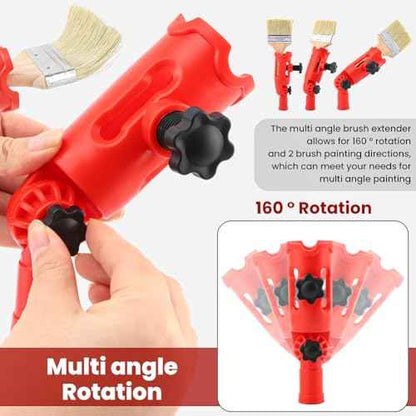 Multi-Angle Paint Brush Extender with Paint Brush, Extension Pole Attachments for Painting Roller Scraper, Paints Edger Tool for High Ceilings, Walls, Corner Painting Tool