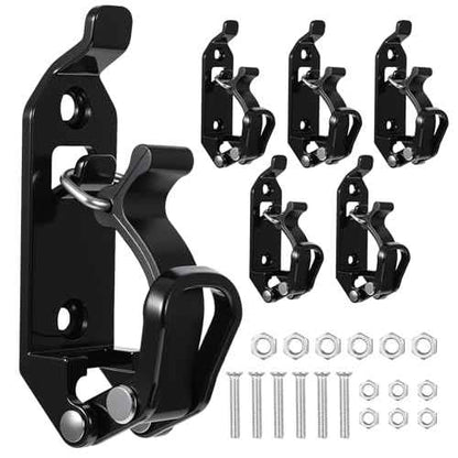 cobee 6Pcs Heavy Duty Shovel Holder for Truck, Shovel Mount for Roof Rack Metal Rubber Clamp Mounting Brackets Shovel Holder Clamp Wall Mount Kit Quick Release Axe Holder Mount Kit Car Accessories