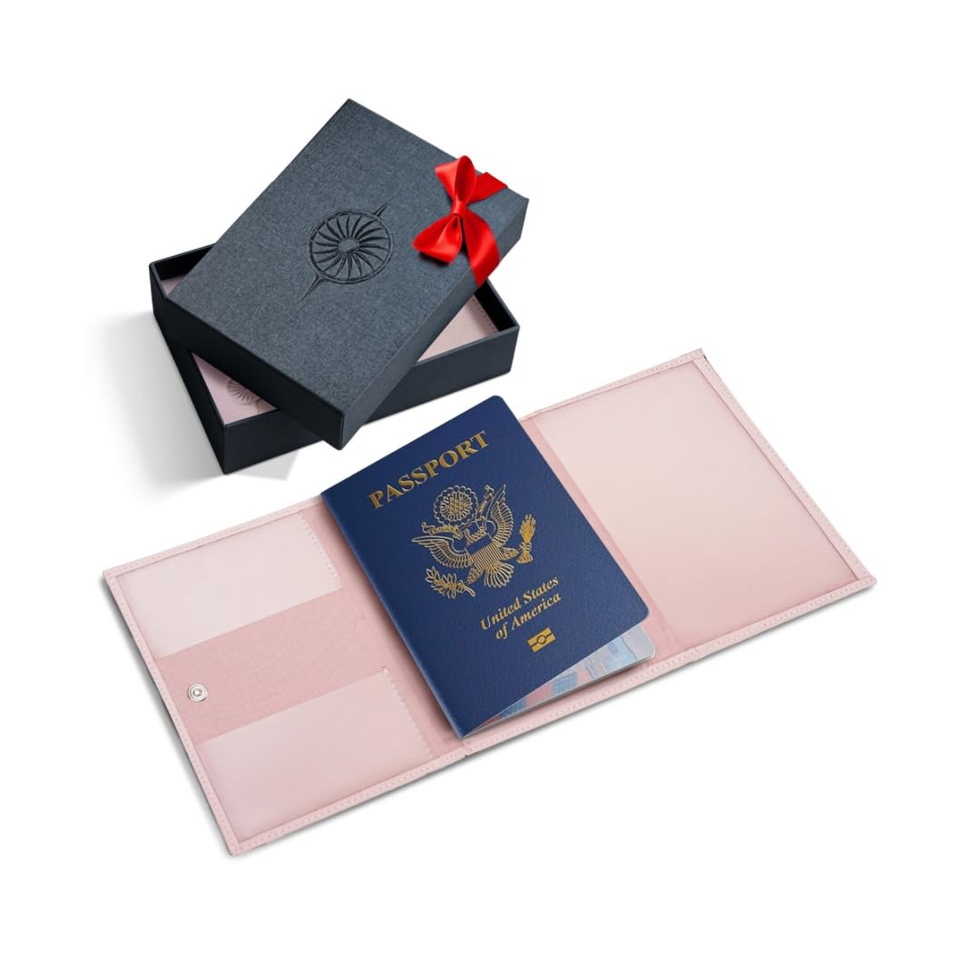 MAVRIK Pilot Document Holder – Genuine Leather Passport Wallet for Pilots – Aviation Gift, Travel Organizer, Pilot License Holder, FAA Medical Holder, Flight Bag Essential