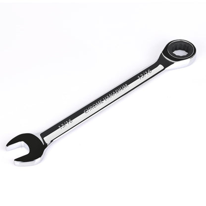 Egofine 13/16 inch Ratcheting Combination Wrench SAE, Industrial Grade Gear Spanner with 12-Point Design, 72-Tooth Ratchet, Chrome Vanadium Steel
