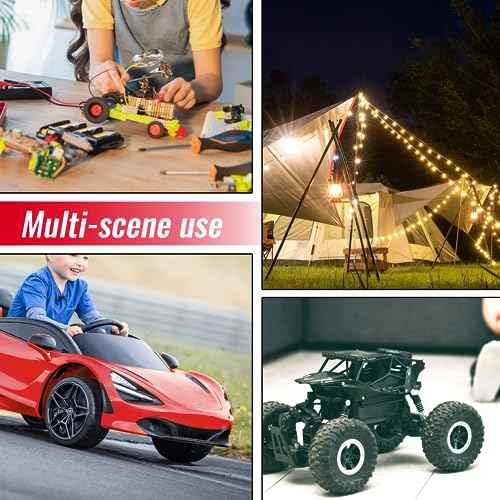 1 Pack Power Wheel Adapter Compatible with Milwaukee 18V Battery Adapter Power Wheel Battery Converter Kit with Fuse & Switch & Wire Terminals & 12 AWG Wire for DIY RC Car Toys Robotics