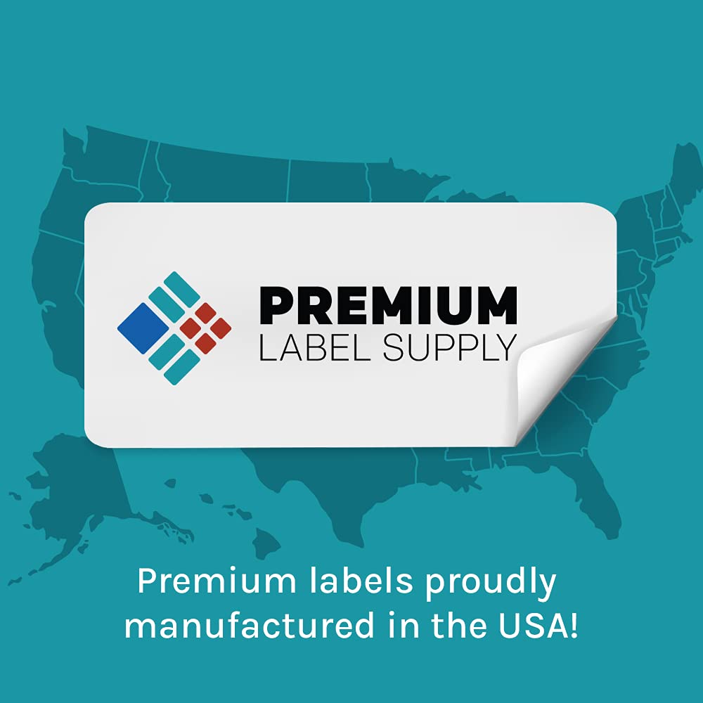 Premium Label Supply White Sticker Full Sheet Shipping Labels – 8.5" x 11" – Laser/Inkjet Compatible – (1 per Sheet), 25 Sheets - Letter Size