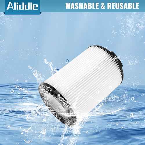 Standard Wet or Dry Vac VF4000 Filter Replacement Compatible with ridgd 5-20 Gallons Vacuum Cleaner, Husky 6-9 Gal WD5500 WD0671 RV2400A RV2600B,4 Pack Dust Filters for Vacuum Cleaners