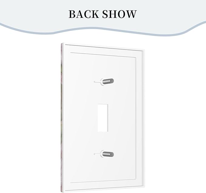 Decorative Art Light Switch Covers Blossom & Hummingbird Single Toggle Wall Plate Decorative Switchcover Electrical Switchplate for Home Decor